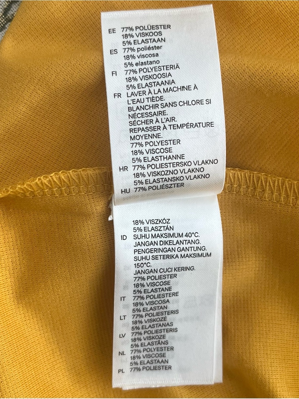 H&M Fit & Flare Mini Dress Open Back Size XS Mustard Yellow Gorpcore Skater - Picture 11 of 14
